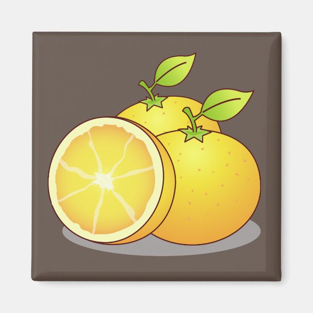 Juicy Oranges fruit art Magnet (Front)
