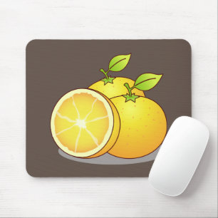 Juicy Oranges fun fruit Mouse Pad