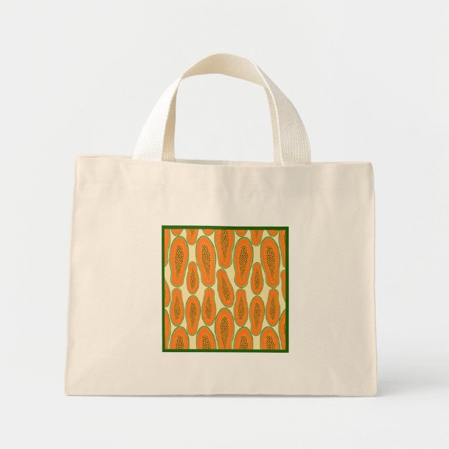 Juicy Papaya  Mini Tote Bag (Front)