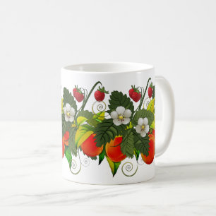 Juicy Peach and Red Strawberry Delight Coffee Mug