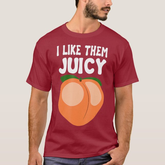 Juicy Peach Nectarines Apricots Fruit Basket T-Shirt (Front)