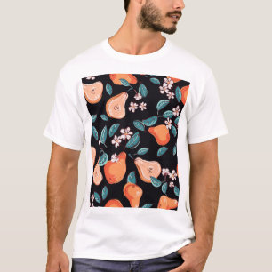 Juicy pears: hand-drawn fruit pattern. T-Shirt