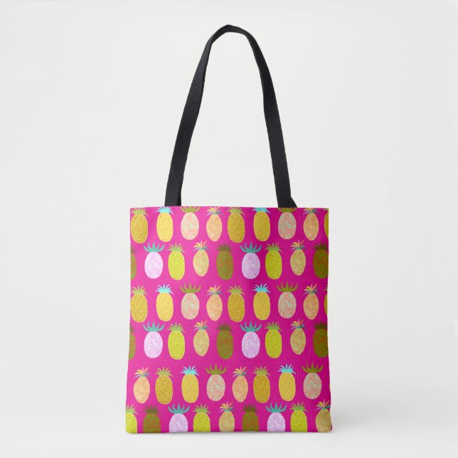 Juicy Pineapple Pattern Tote Bag (Front)