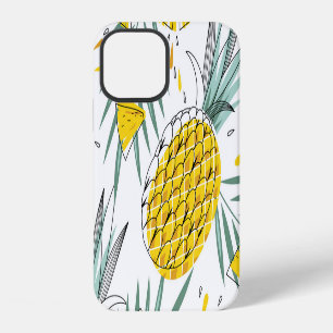 Juicy pineapples: bright vintage pattern. iPhone 12 case