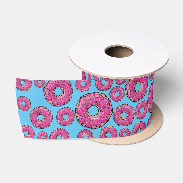 Juicy Pink Doughnuts Satin Ribbon (Spool)