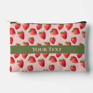 Juicy Pink: Spiralling Through Strawberry Fields Accessory Pouch
