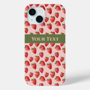 Juicy Pink: Spiralling Through Strawberry Fields iPhone 15 Case
