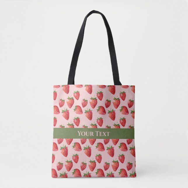 Juicy Pink: Spiralling Through Strawberry Fields Tote Bag (Front)