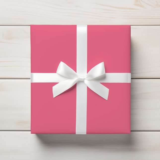 Juicy Pink Vibrant Rosy Solid Wrapping Paper (Creator Uploaded)