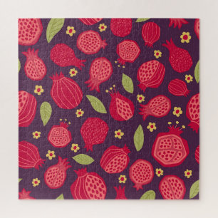 Juicy pomegranates: vintage illustration. jigsaw puzzle