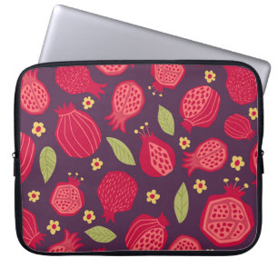 Juicy pomegranates: vintage illustration. laptop sleeve