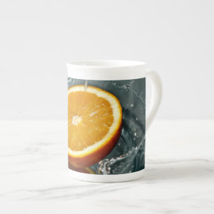 Juicy positive orange for vitamin mood bone china mug