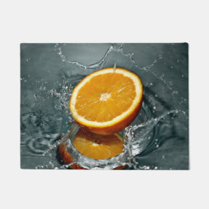 Juicy positive orange for vitamin mood doormat