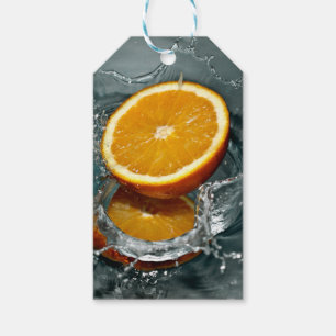 Juicy positive orange for vitamin mood gift tags