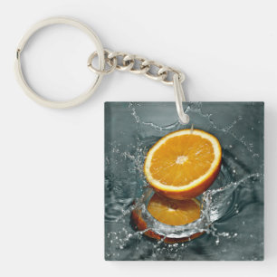 Juicy positive orange for vitamin mood   key ring