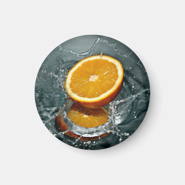 Juicy positive orange for vitamin mood    magnet (Front)
