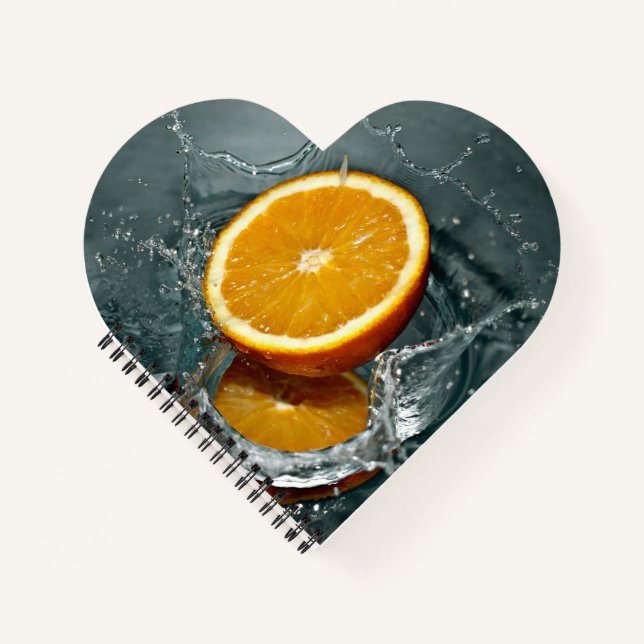Juicy positive orange for vitamin mood  notebook (Front)