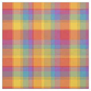 Juicy Rainbow Plaid Fabric