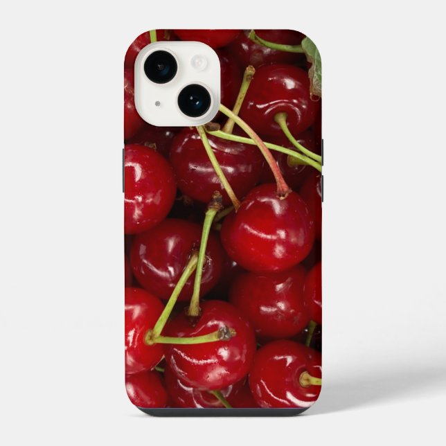 Juicy Red Cherries iPhone Case (Back)
