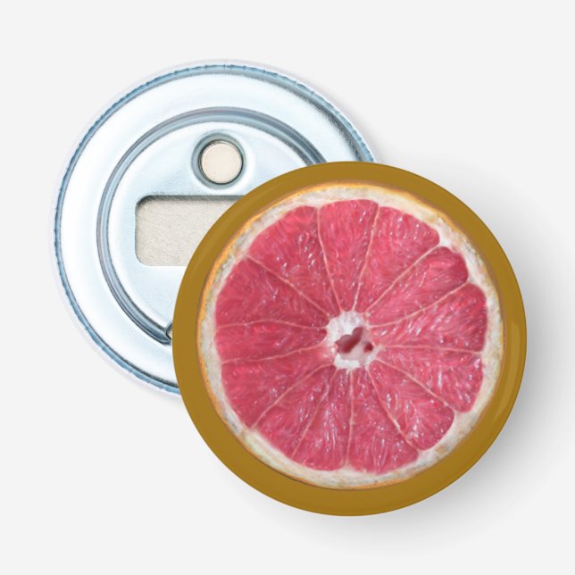 Juicy Red Grapefruit Bottle Opener (Front)