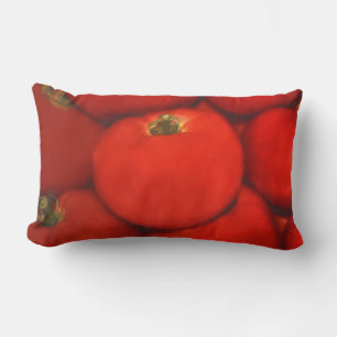 Juicy Red Homegrown Garden Tomatoes Lumbar Cushion