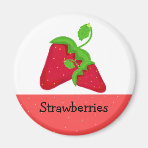 Juicy Red Strawberries Magnet