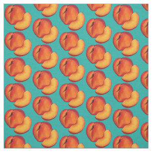 Juicy Ripe Summer Peach Georgia Peaches Fruit Fabric
