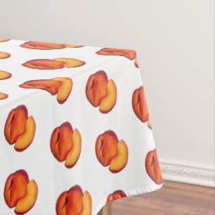 Juicy Ripe Summer Peach Georgia Peaches Fruit Tablecloth