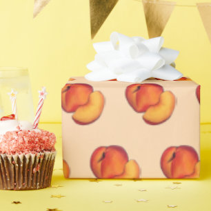 Juicy Ripe Summer Peach Georgia Peaches Fruit Wrapping Paper