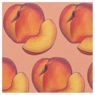 Juicy Ripe Summer Peach Peaches Stone Fruit Fabric