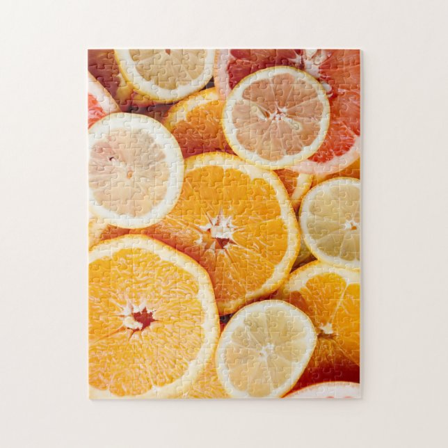 Juicy Sliced Citrus Fruits Jigsaw Puzzle (Vertical)