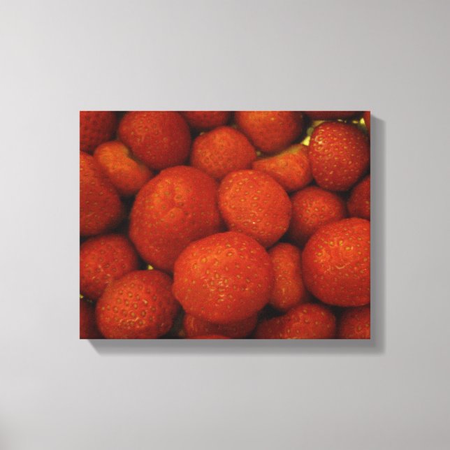 Juicy Strawberries Canvas Print (Front)