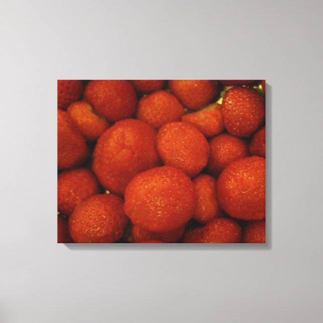 Juicy Strawberries Canvas Print (Front)