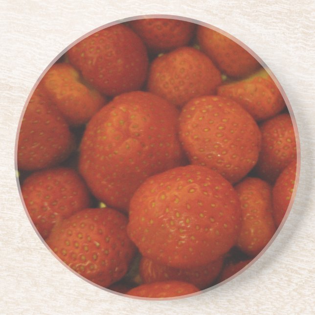 Juicy Strawberries Coasters (Front)