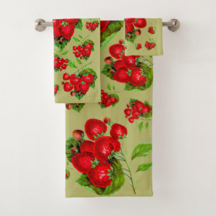 Juicy Strawberry  Bath Towel Set