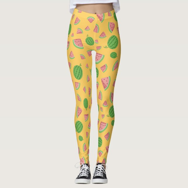 Juicy Summer Watermelon Leggings (Front)