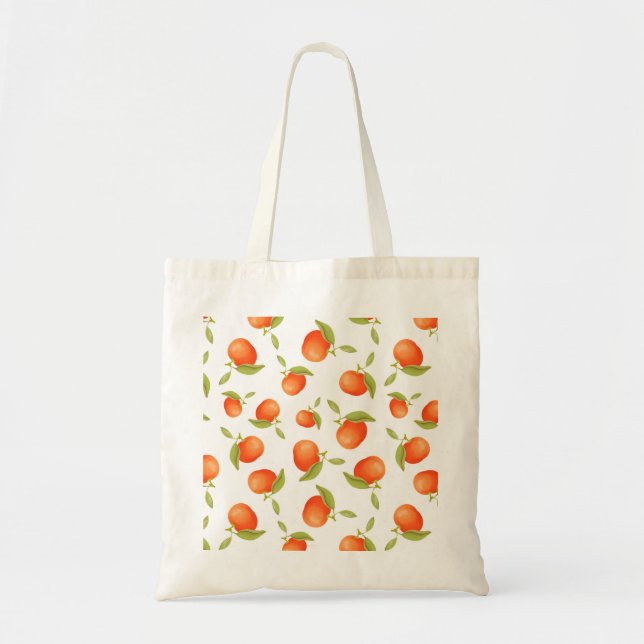Juicy tangerines pattern tote bag (Front)