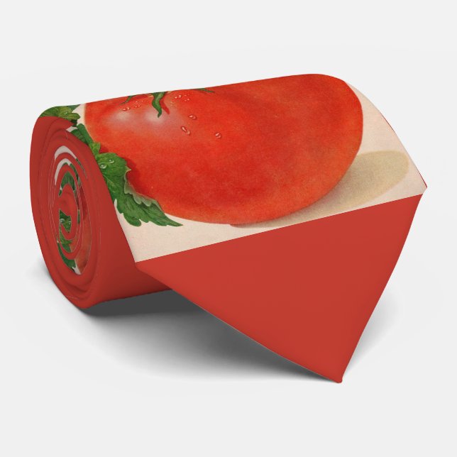 juicy tomato print tie (Rolled)