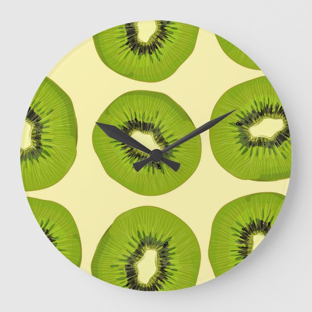 Juicy Tropical Fruits: Vibrant Summer Large Clock (Front)