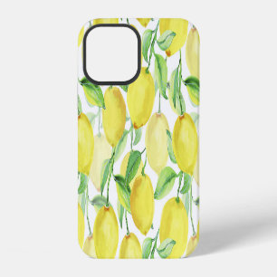 Juicy Watercolor: Vibrant Lemon Painting iPhone 12 Case