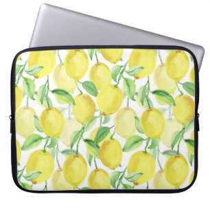 Juicy Watercolor: Vibrant Lemon Painting Laptop Sleeve