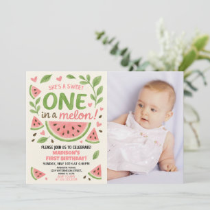 Juicy Watermelon 1st Birthday Invitation