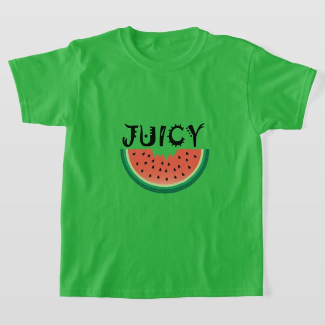 Juicy Watermelon - Girls' Basic T-Shirt (Laydown)