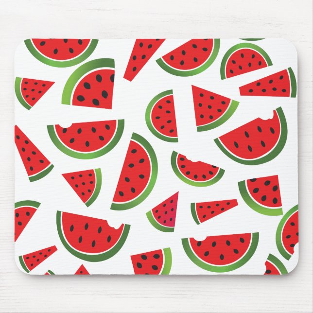 Juicy Watermelon Slices Fruit Pattern Mouse Pad (Front)