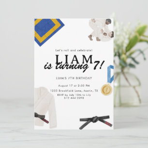 Jujitsu Birthday Martial Arts Sports Birthday Invitation