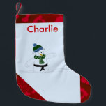 Jujitsu Snowman Small Christmas Stocking<br><div class="desc">A cute snowman in his winter wear with his martial arts belt on doing his jujitsu moves.  Great for those tuff guys! Add name as desired.</div>