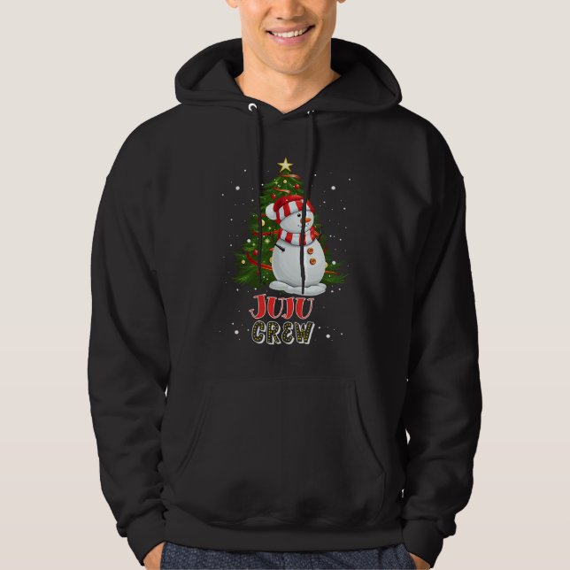 Juju Crew Snowman in Snow Matching Family Christma Hoodie (Front)