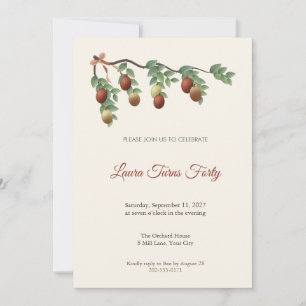 Jujube Branch 40th Birthday Invitation