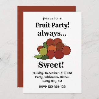 Jujube Fruit Party Invitation