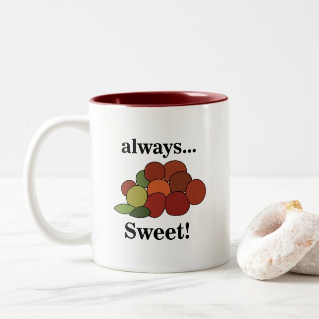 Jujube Fruit  Two-Tone Coffee Mug (With Donut)